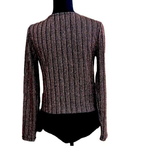 Just Fab Long Sleeve Surplice bodysuit, size S - Picture 6 of 10